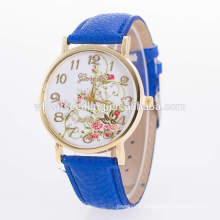 2015 hot flower leather geneva watches china